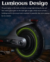 10 x 2.5 Inches Anti-explosion Electric Scooter Solid Tire-Luminous green*2 pieces