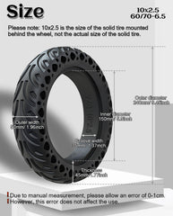 10x2.5 Inches Anti-Skid Tire Electric Scooter Solid Tire*2 pieces