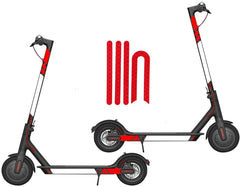 Electric Scooter Reflective Waterproof Strip Sticker for Xiaomi M365 Red+White