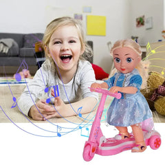 Pink Princess Doll Electric Scooter toy