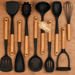 10Pcs Silicone Cooking Utensils Set