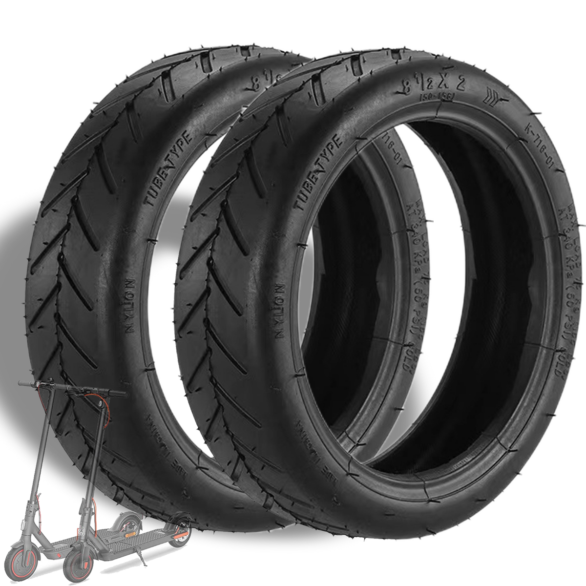 8.5 Inch Outer Tires For Xiaomi Mijia M365 Electric Scooter 2 pieces