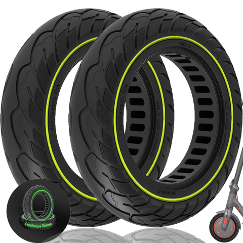 10x2.125 Inches Explosion-Proof Electric Scooter Solid Tire-Luminous Green*2 pieces