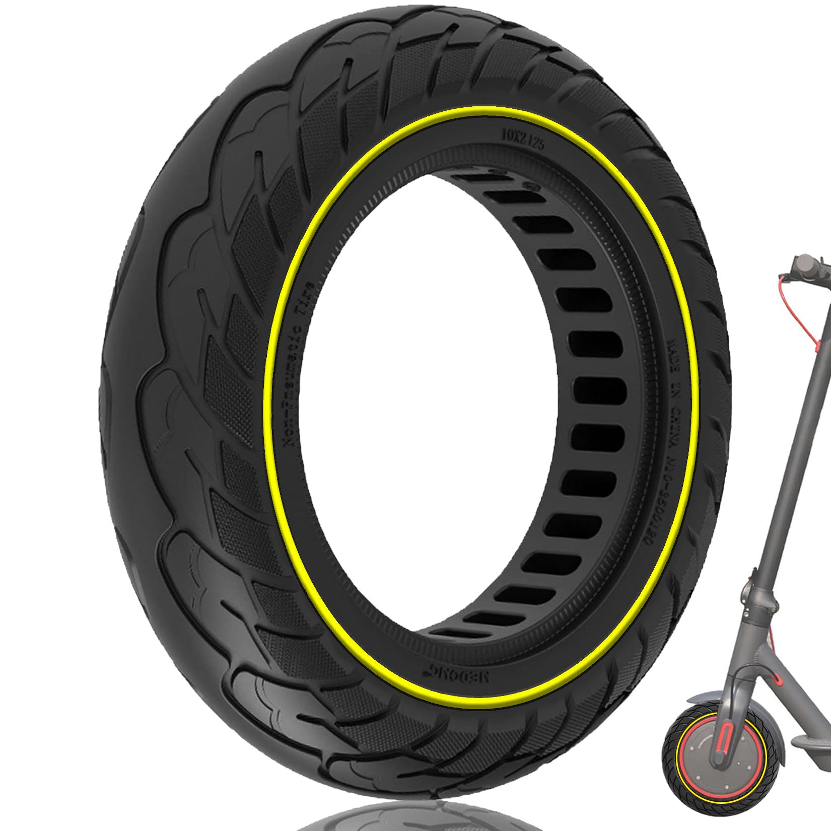 10x2.125 Inches Anti-explosion Electric Scooter Solid Tire