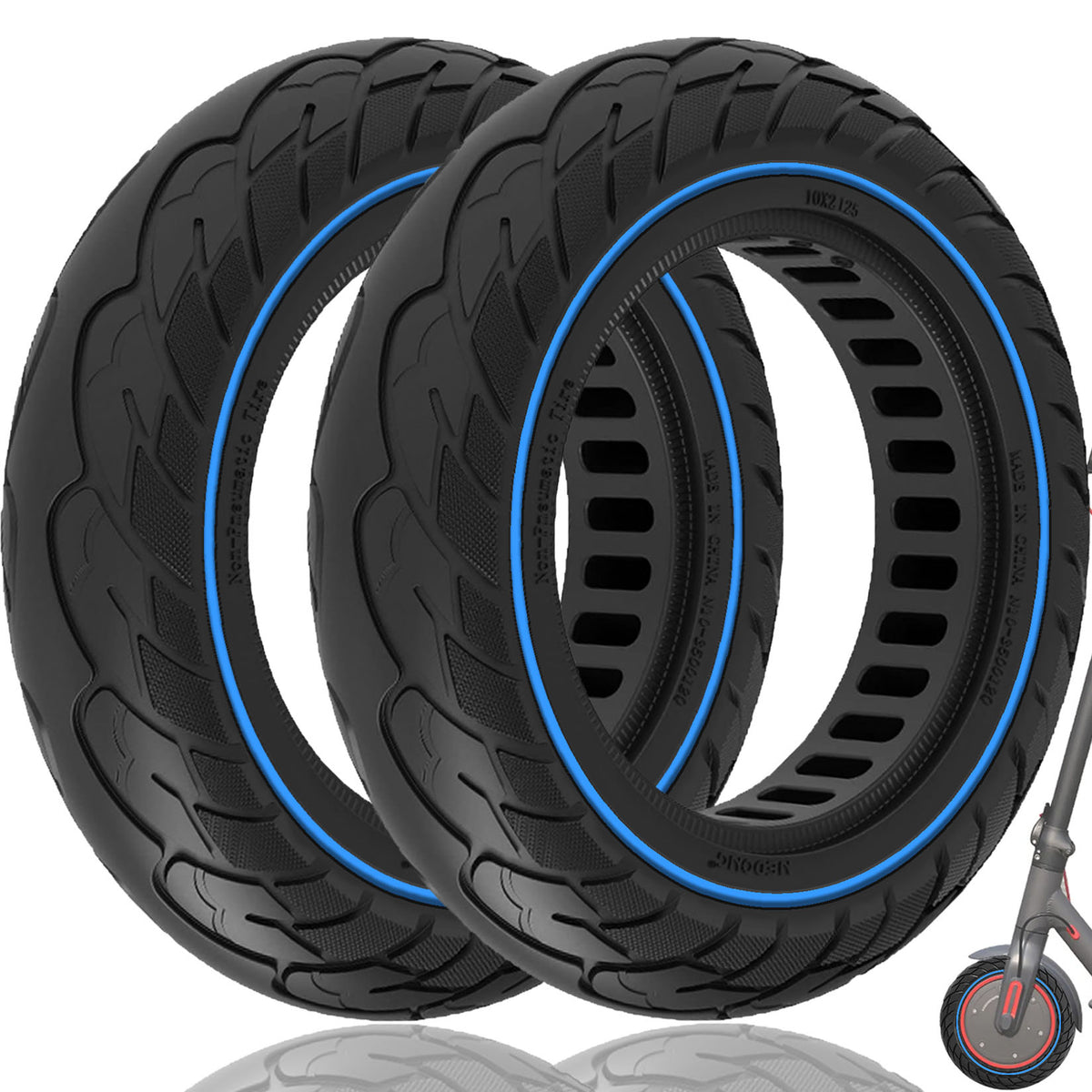 Conjunto De Pneus 10x2,50 E-Scooter Acessórios Peças Elétricas Tubo Conjunto De Pneus 10x2,50 E-Scooter Acessórios Peças Elétricas Tubo
