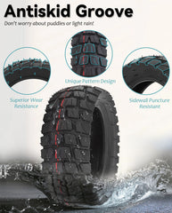 GLDYTIMES 10x2.75 70/65-6.5 Off Road Tire, 10 Inch 10x2.70-6.5 Scooter Vacuum Tire Replacement for Hiboy Titan Pro Max3 Evercross H5 HB24 Hover-1 Alpha Emove Cruiser Electric Scooter, Front Rear Tyre