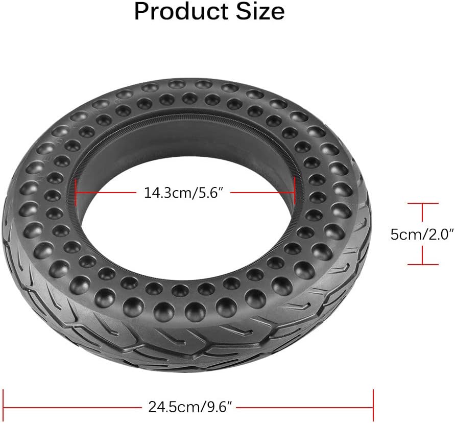 GLDYTIMES 10 Inch Scooter Tire, 10x2/54-152Electric Scooter Wheels 10x2.125 Tubeless Tyre Replacement for Xiaomi Mijia M365 Pro 2 Gotrax G4, 10 Inches Rubber Honeycomb Front Rear Tires