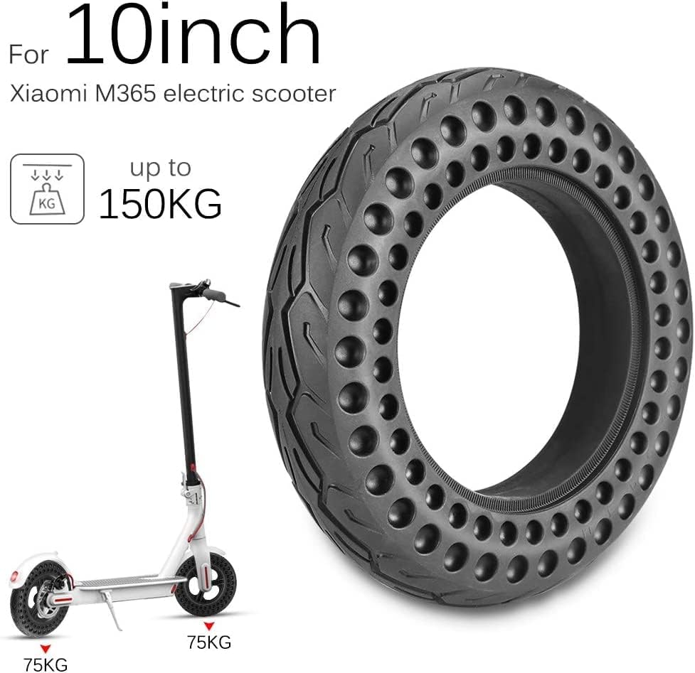 GLDYTIMES 10 Inch Scooter Tire, 10x2/54-152Electric Scooter Wheels 10x2.125 Tubeless Tyre Replacement for Xiaomi Mijia M365 Pro 2 Gotrax G4, 10 Inches Rubber Honeycomb Front Rear Tires