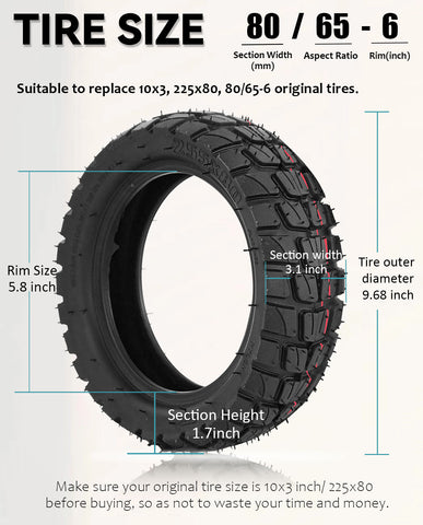 10x3.0 Inches Off-road Outer Tire & Inner Tube