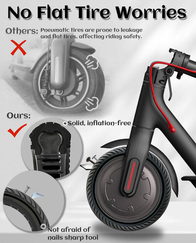 8.5 x 2.0 Inches Anti-explosion Electric Scooter Solid Tire-Black*2 pieces