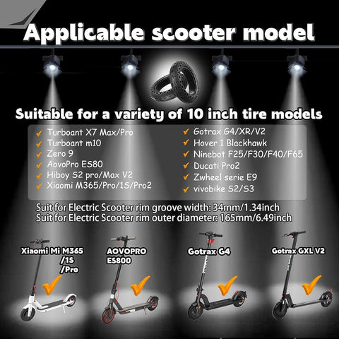 10x2.125 Inches Electric Scooter Solid Tire