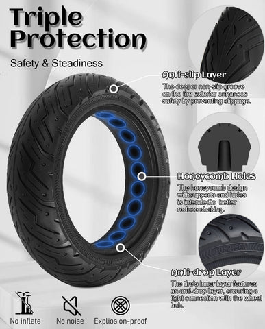 10x2.5 Inches Honeycomb Electric Scooter Solid Tire