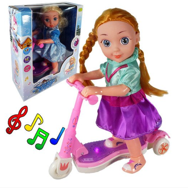 Pink Princess Doll Electric Scooter toy