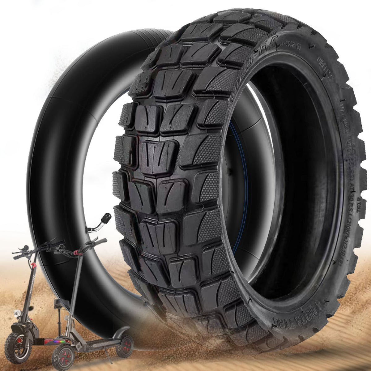 1 Set 10x2.75 Inches Off-road Outer Tire & Inner Tube