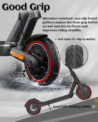 8.5 x 2.0 Inches Anti-explosion Electric Scooter Solid Tire-Red