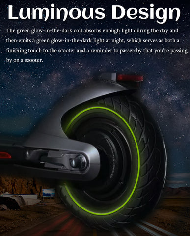 10 x 2.5 Inches Anti-explosion Electric Scooter Solid Tire-Luminous green*2 pieces