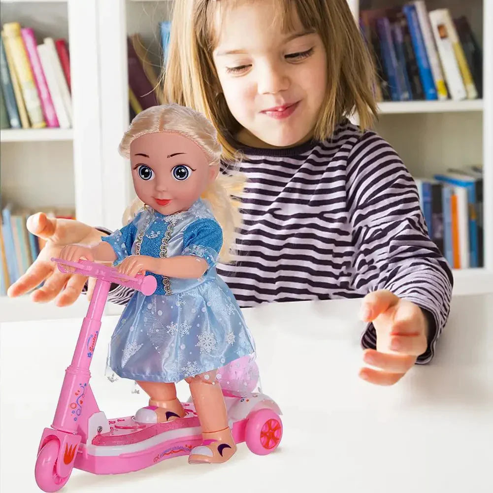 Pink Princess Doll Electric Scooter toy