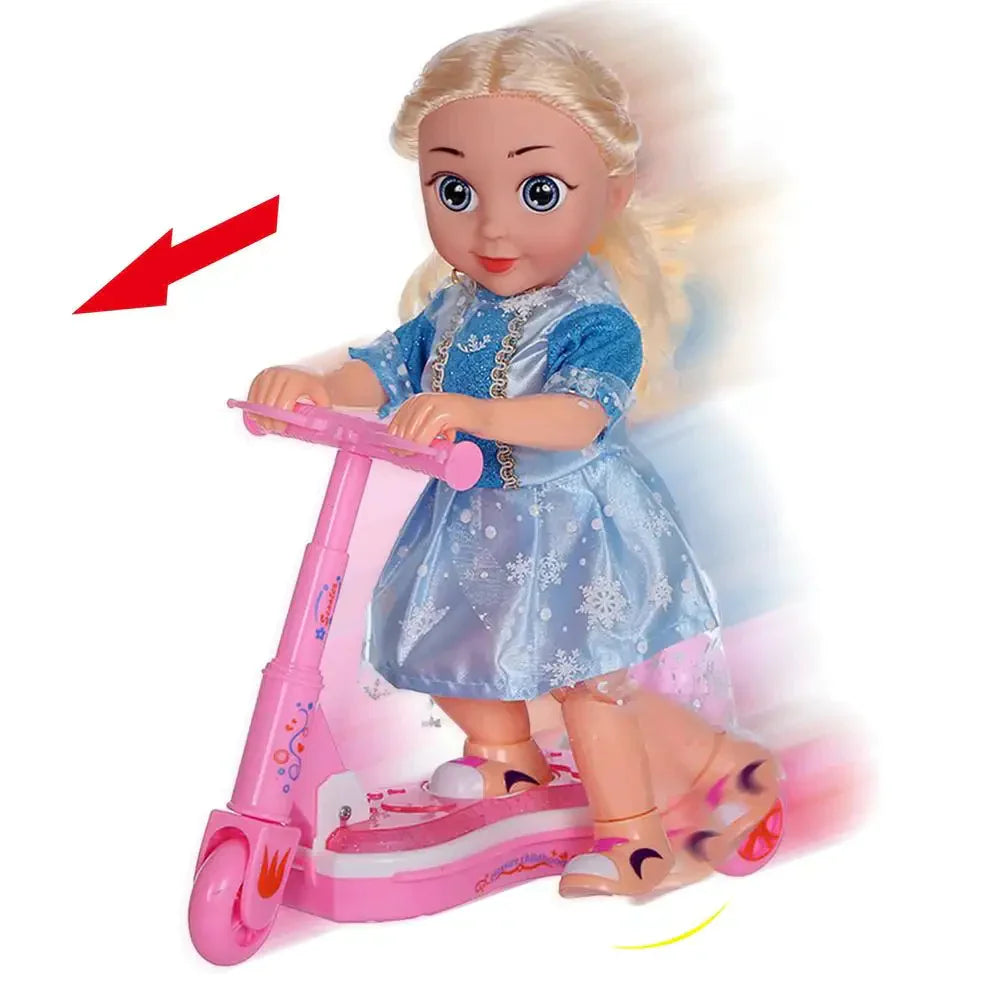 Pink Princess Doll Electric Scooter toy