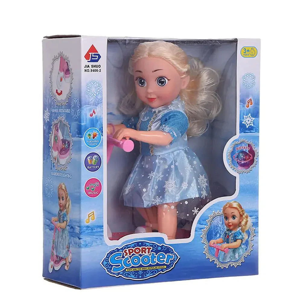 Pink Princess Doll Electric Scooter toy