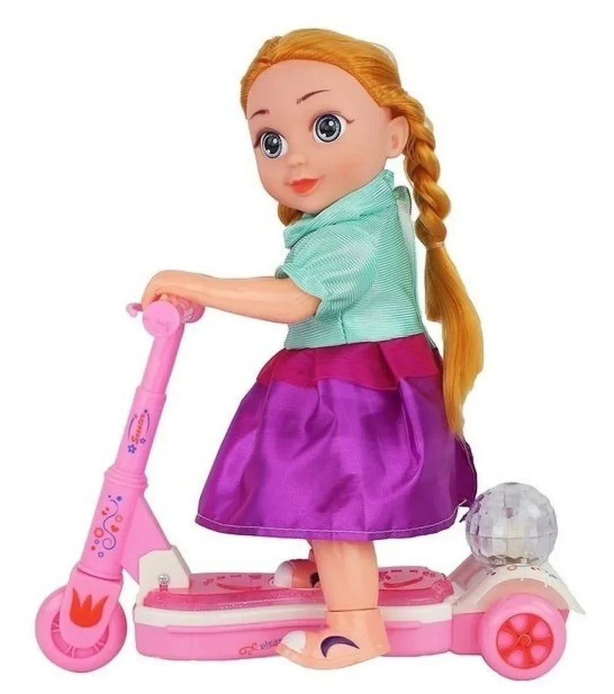 Pink Princess Doll Electric Scooter toy