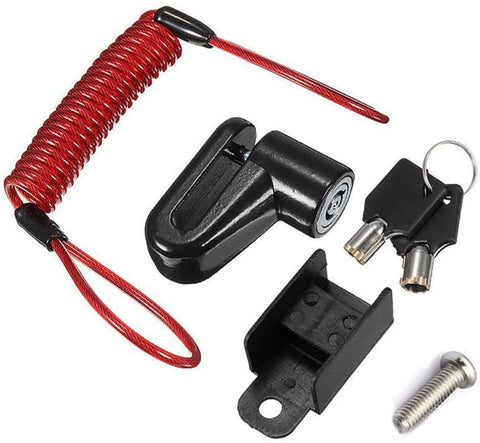 Anti-Theft Steel Wire Lock for Electric Scooter (Black)