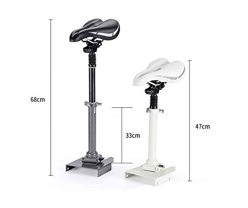 GLDYTIMES Electric Scooter Seat, Scooter Saddle Replacement for Xiaomi Mi m365 1S AovoPro ES80 Hiboy S2 Electric Scooter Adjustable seat Saddle seat can be Raised and Lowered Without Punching and Folding, Black