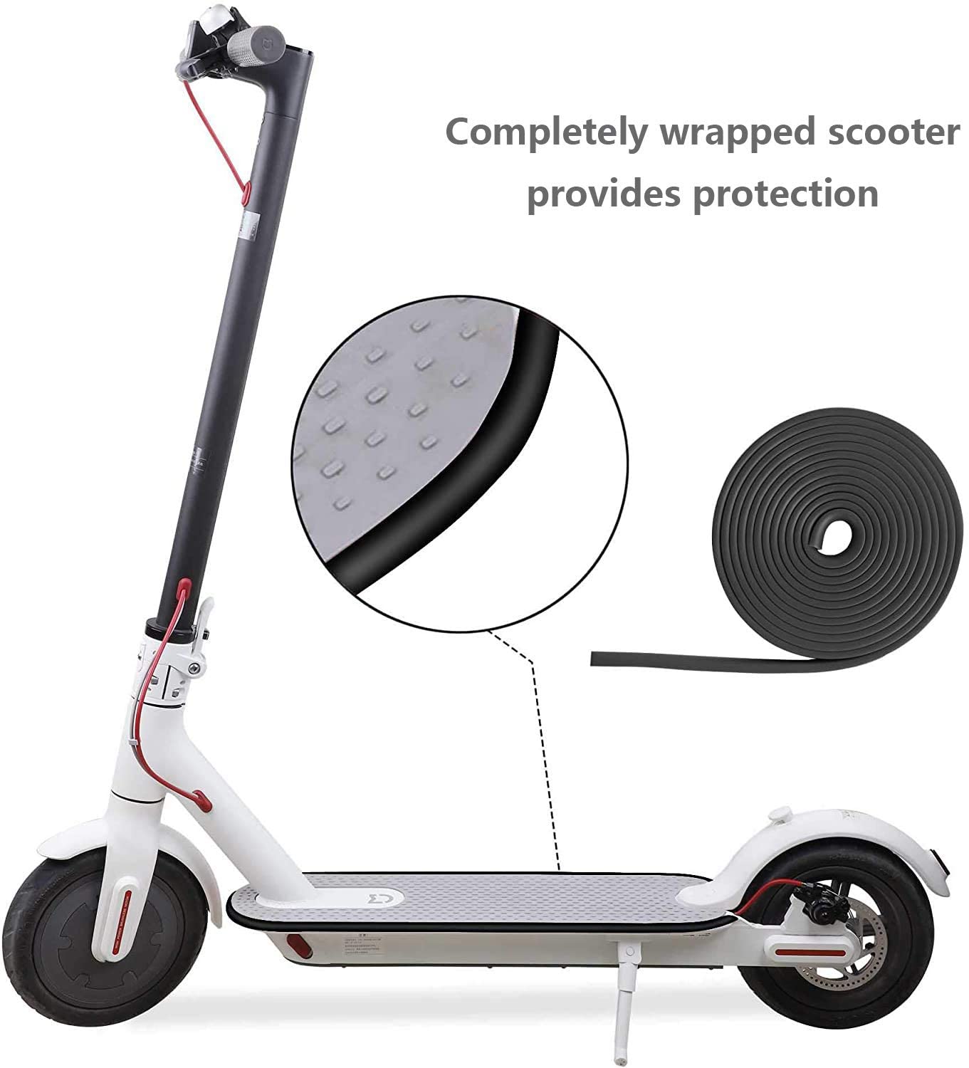 GLDYTIMES E-Scooter Body Anti-collision Strip Bumper Protective Body Strips Replacement for Mi M365 / Pro ＆ ES1 ES2 ES3 / Max G30 Electric Scooter Parts,Prevent the Scooter from Friction Damage