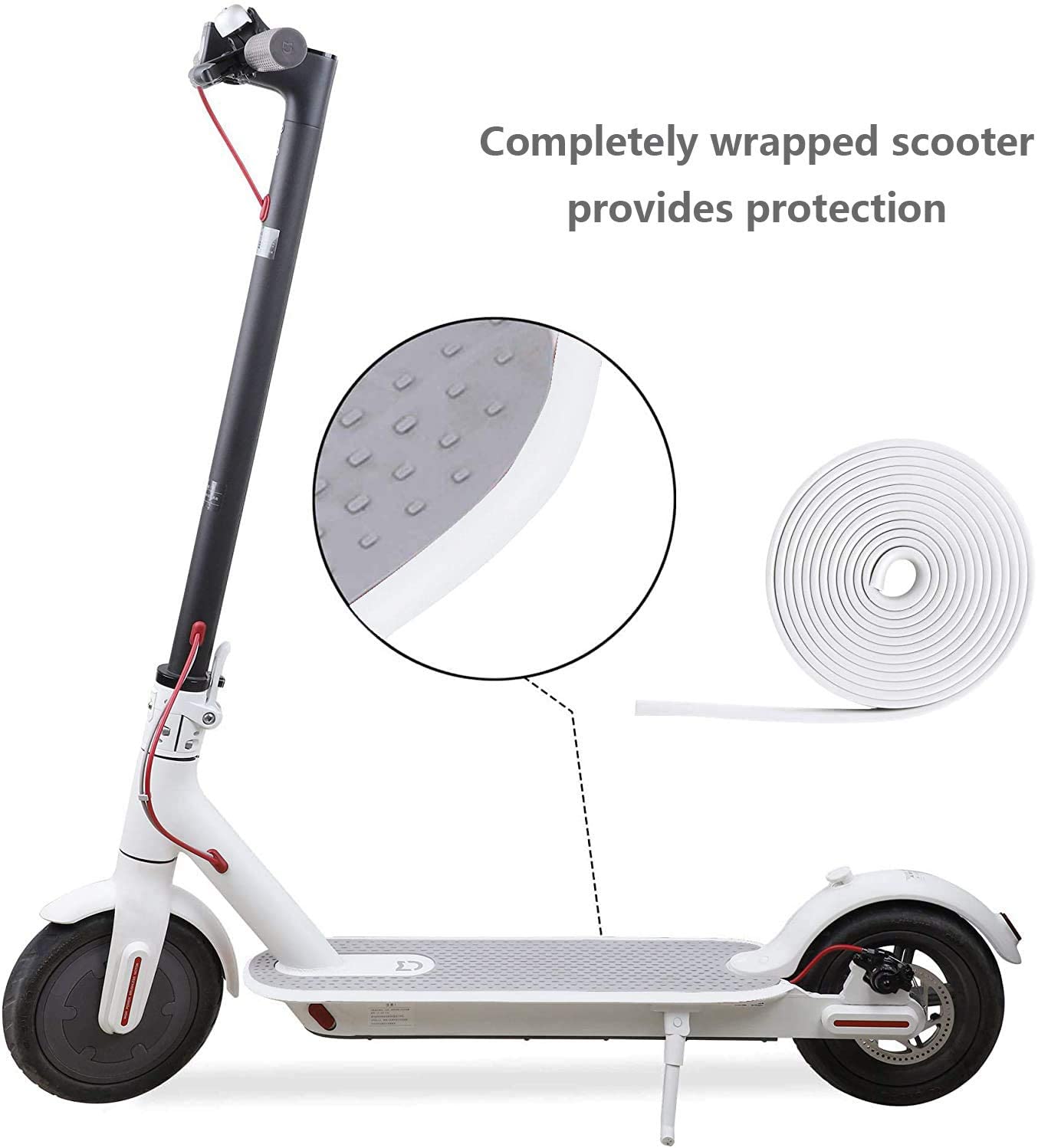 GLDYTIMES E-Scooter Body Anti-collision Strip Bumper Protective Body Strips Replacement for Mi M365 / Pro ＆ ES1 ES2 ES3 / Max G30 Electric Scooter Parts,Prevent the Scooter from Friction Damage