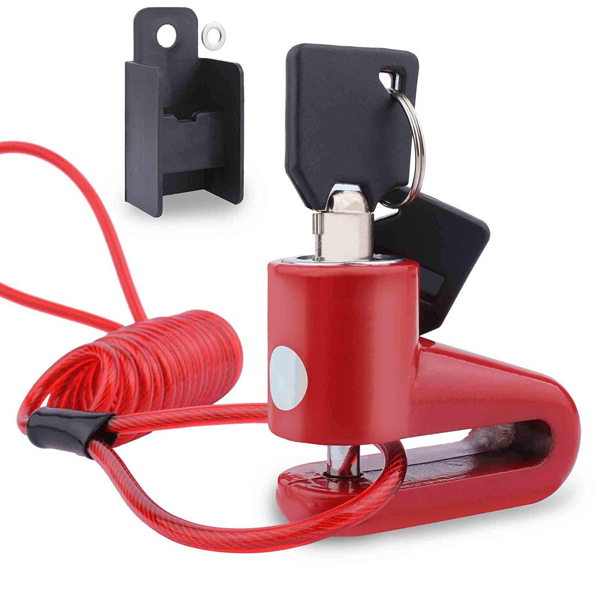 Anti-Theft Steel Wire Lock for Electric Scooter (Red)