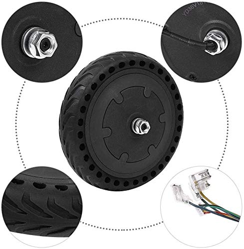 GLDYTIMES Xiaomi Scooter Motor with Tire - Explosion Proof Honeycomb Structure Anti-Skid Wheel Tire Set Replacement for Xiaomi Mi M365 1S Pro Hiboy S2 AovoPro ES80 Electric Scooter
