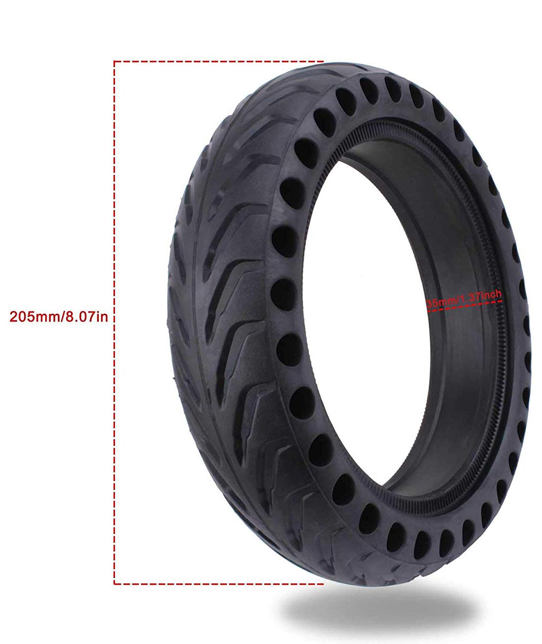 GLDYTIMES 8.5 Inch Tire, Honeycomb Polyurethane Rubber Tire Wheel Explosion-Proof Comfortable and Durable Tire for Xiaomi Mi Mijia M365 (Set of 2)