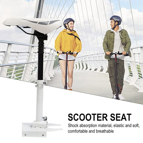 Electric Scooter Adjustable Seat-White